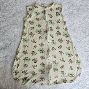 Summer Swaddle Me Newborn Monkey Sleep Sack Wearable Cotton Blanket 1 TOG